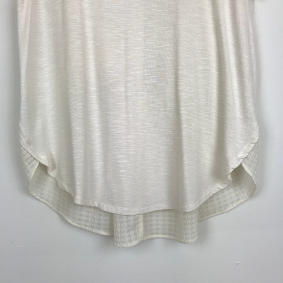 ✨ Anthropologie Deletta Cream Ruched Back Top/Tee - Picture 4 of 8